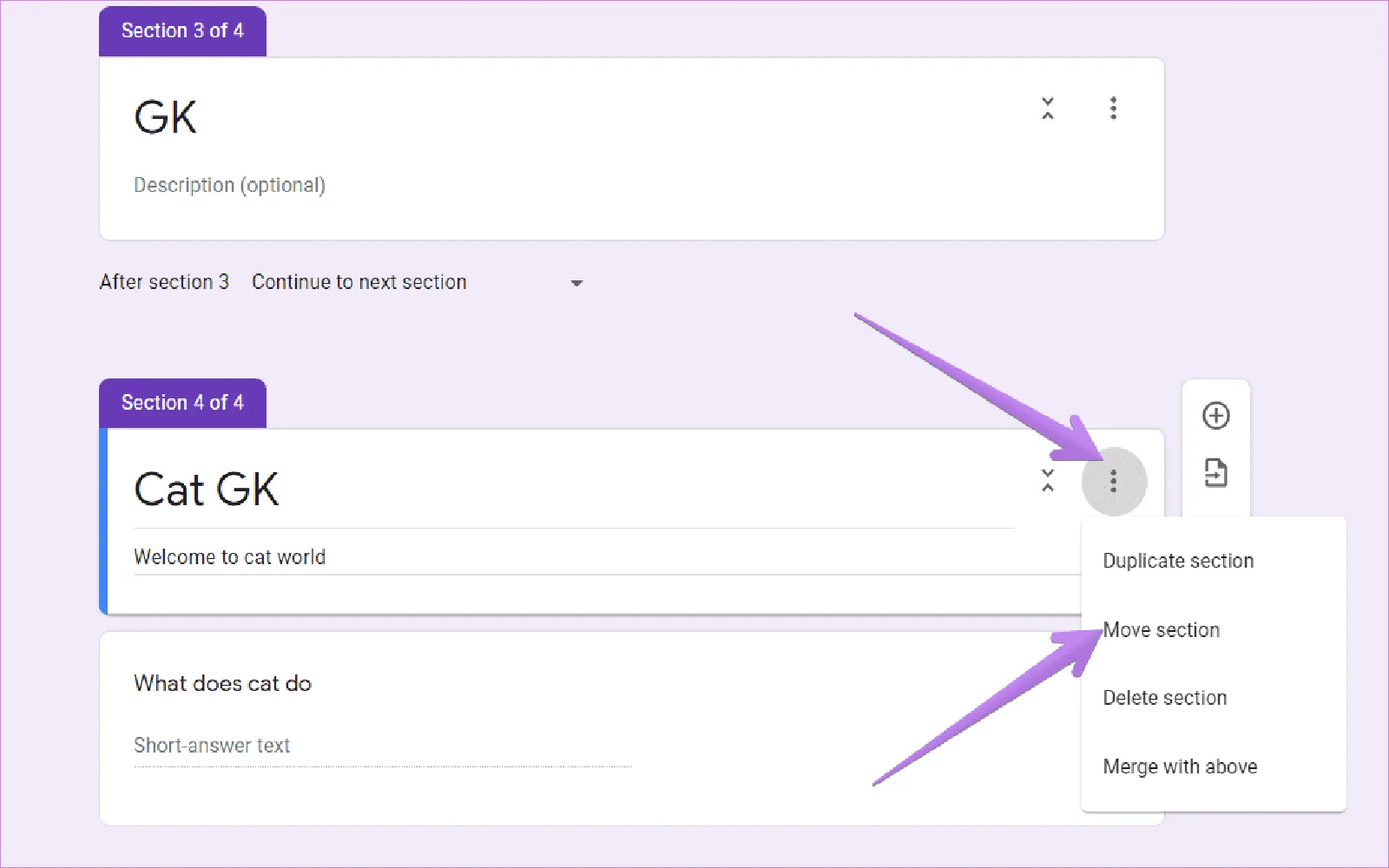 How to create form sections and logic in Google Forms