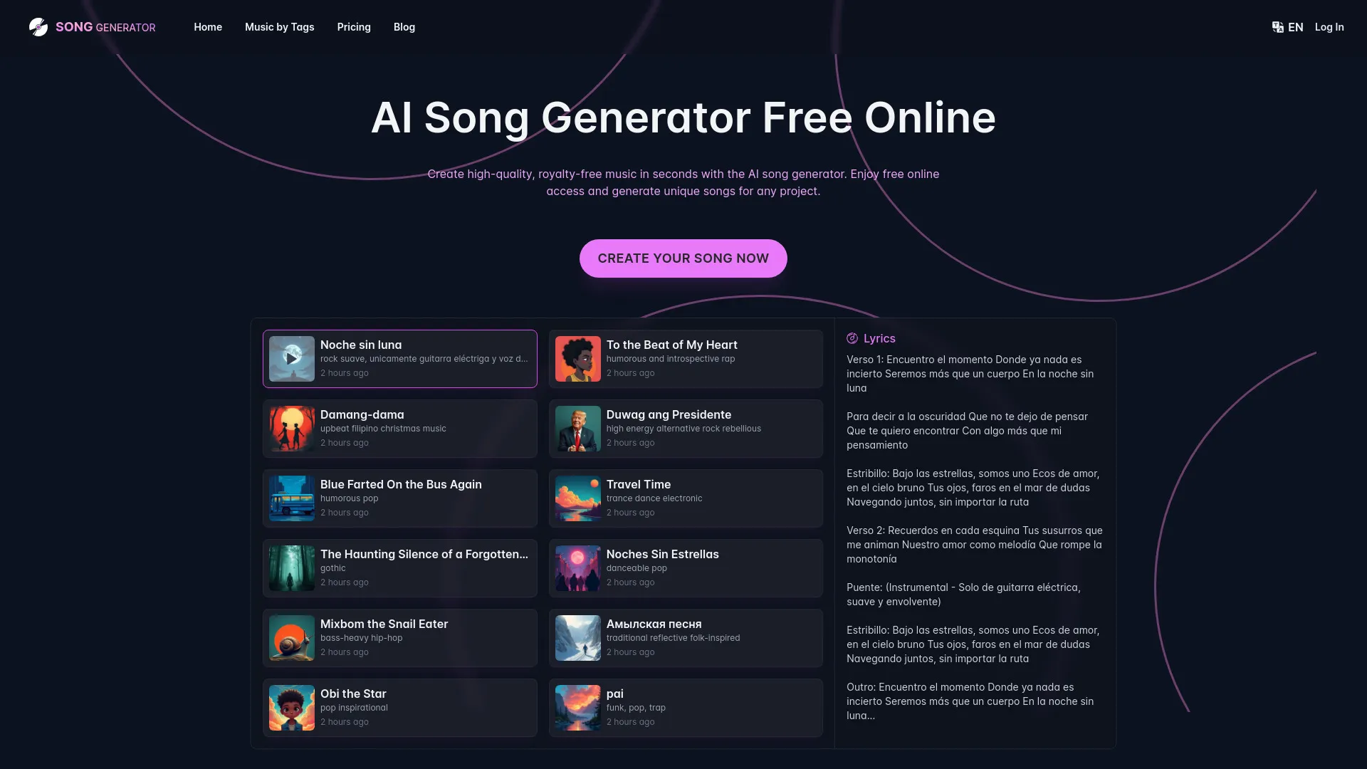 SongGenerator.io: Create Music for Free