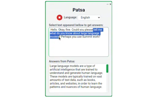 Patsa - AI-powered Meeting Copilot