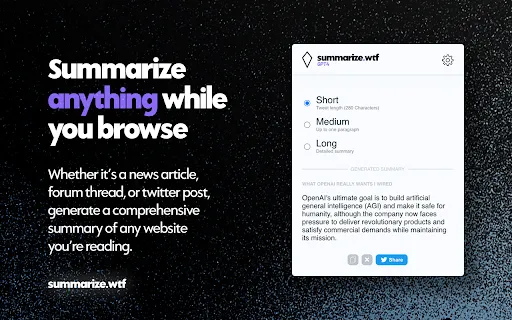 Summarize.wtf - AI Copilot