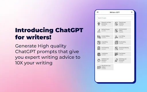 ChatGPT Prompt Generator for Authors