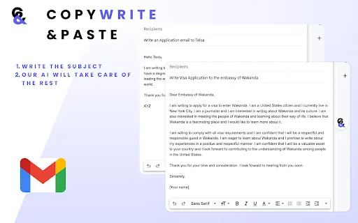 Copywrite & Paste - AI writing Assistant