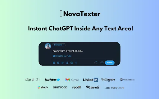 NovaTexter - Chat GPT Chrome Extension