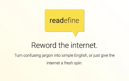 Readefine - Reword the Internet