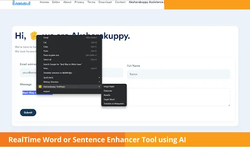 Aksharakuppy TextMagic