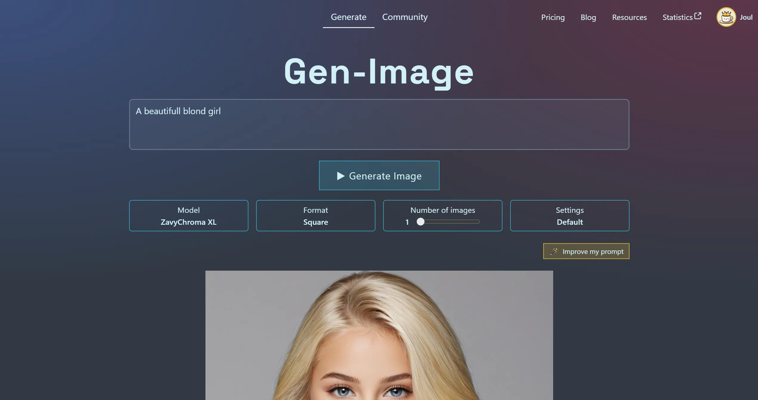 Machine learning generated images