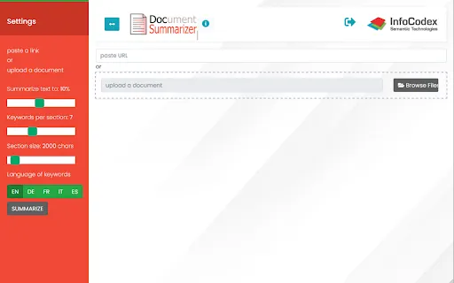 InfoCodex Document Summarizer