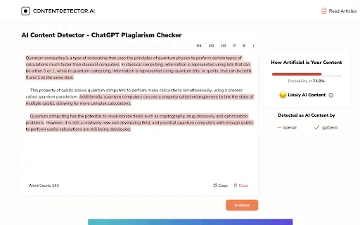AI Content Detector Extension
