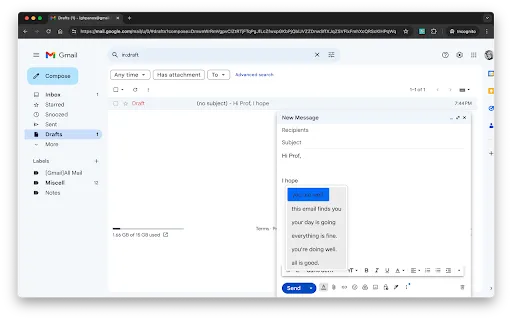 Gmail AutoComplete