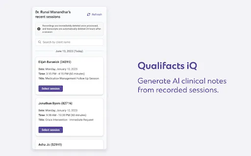 Qualifacts iQ - AI Note Assistant