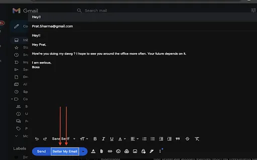 Better My Email Plugin