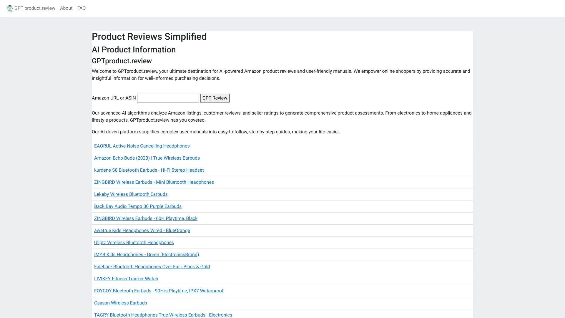 AI Amazon Product Reviews / Manuals
