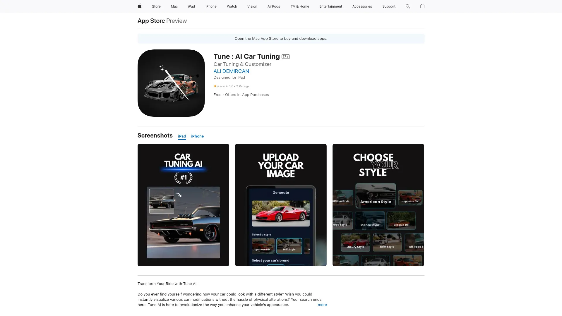 Tune : AI Car Tuning