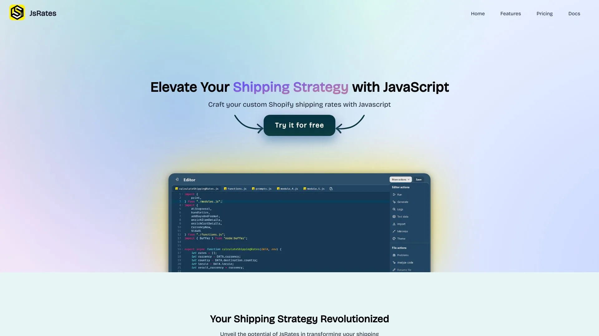 JsRates: Custom Shipping Rates