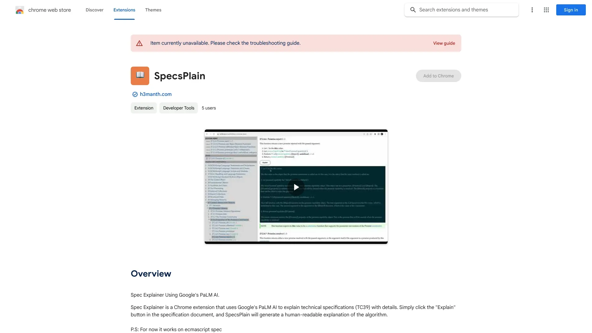 SpecsPlain