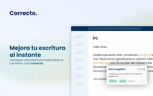Correcto - Herramienta de escritura
