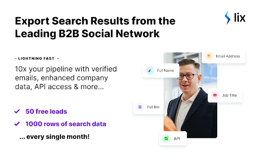 Lix - B2B Scraper, Email Finder & API