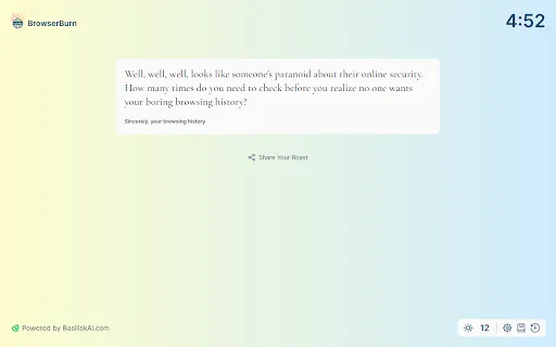 BrowserBurn - Roast Your Browsing Habits