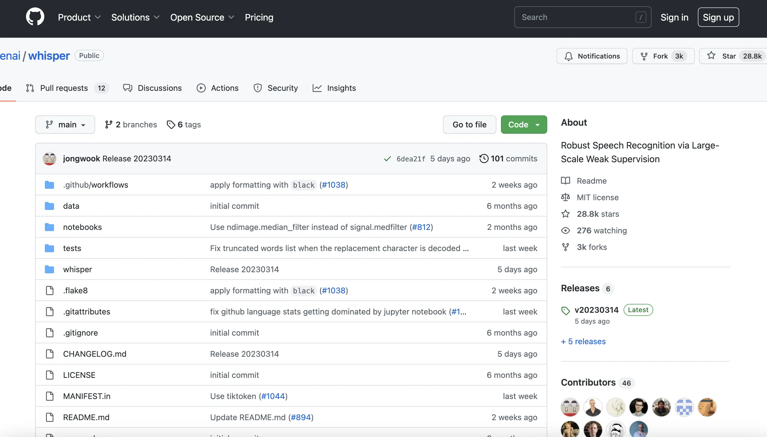 Whisper GitHub