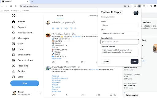 Twitter AI Reply