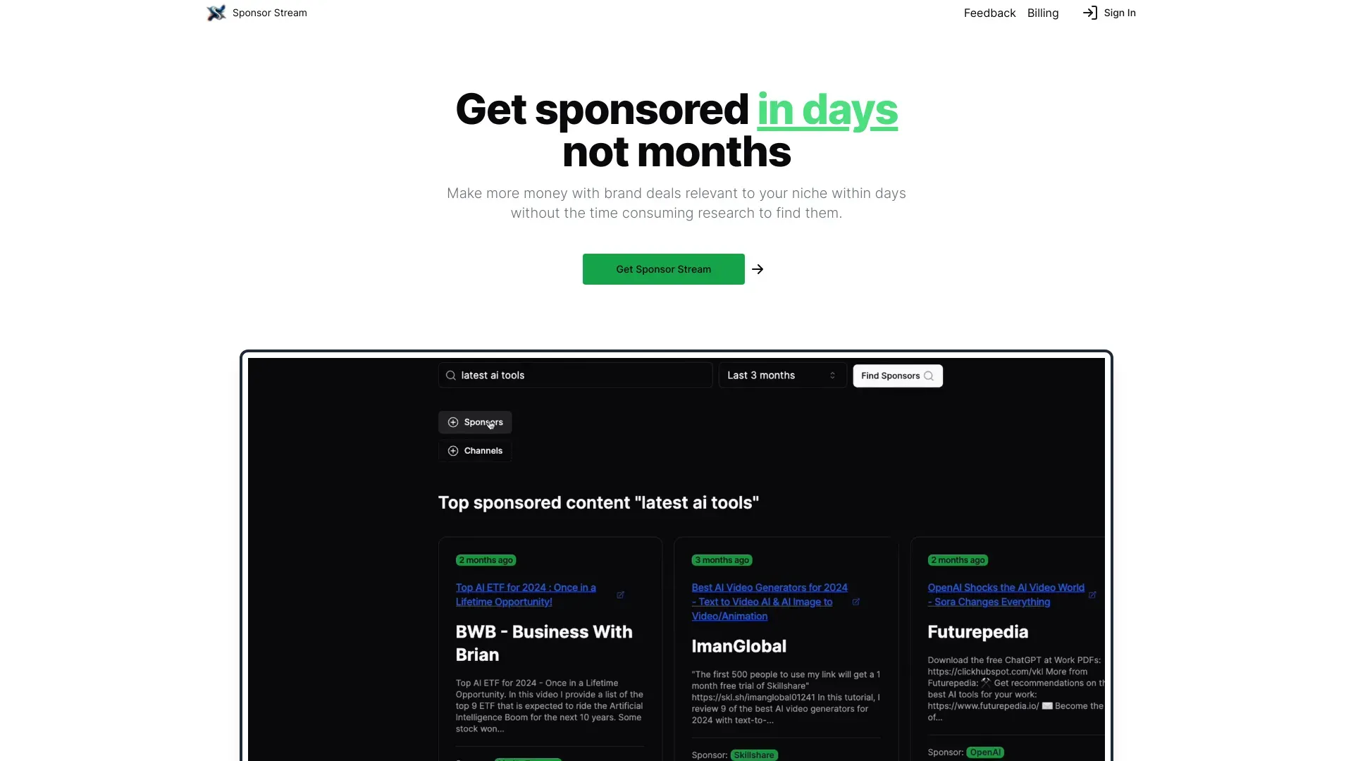 Sponsor Stream