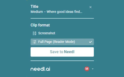 Add to Needl