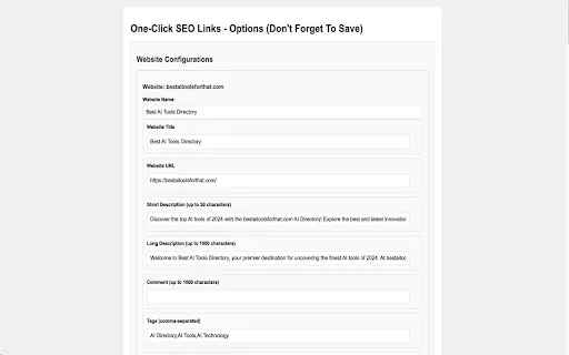One-Click SEO Links