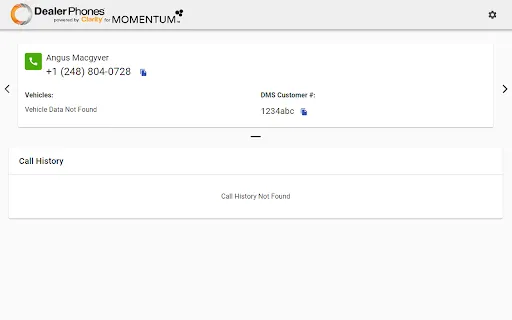 DealerPhones Screen-Pop for Momentum CRM