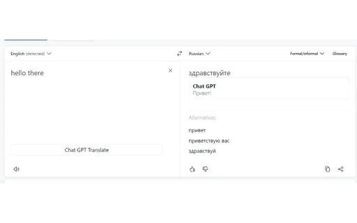 ChatGPT Search and Translator