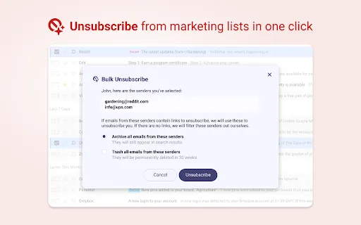 Baxter - Email Organizer & Unsubscriber