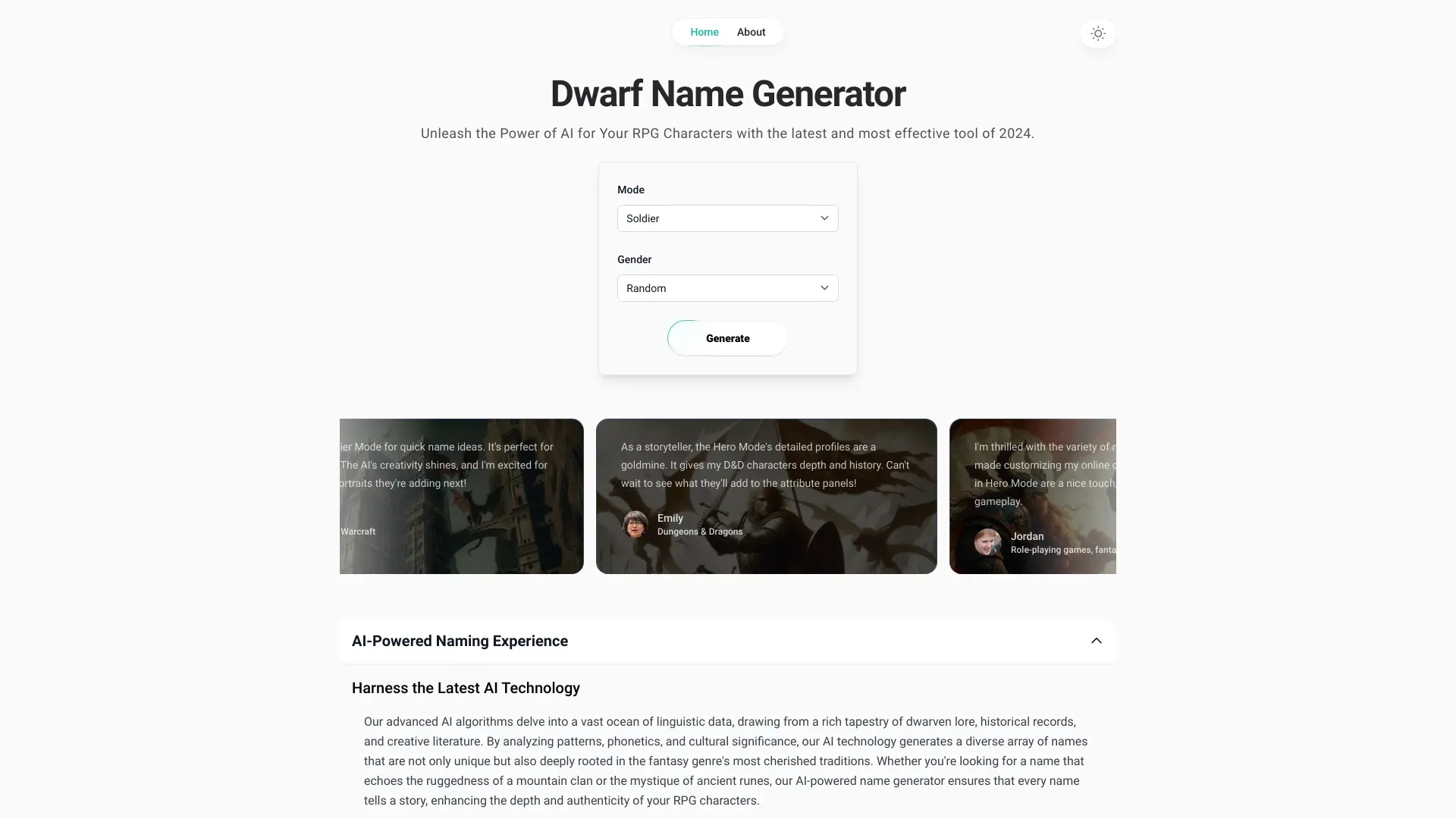 Dwarf Name Generator