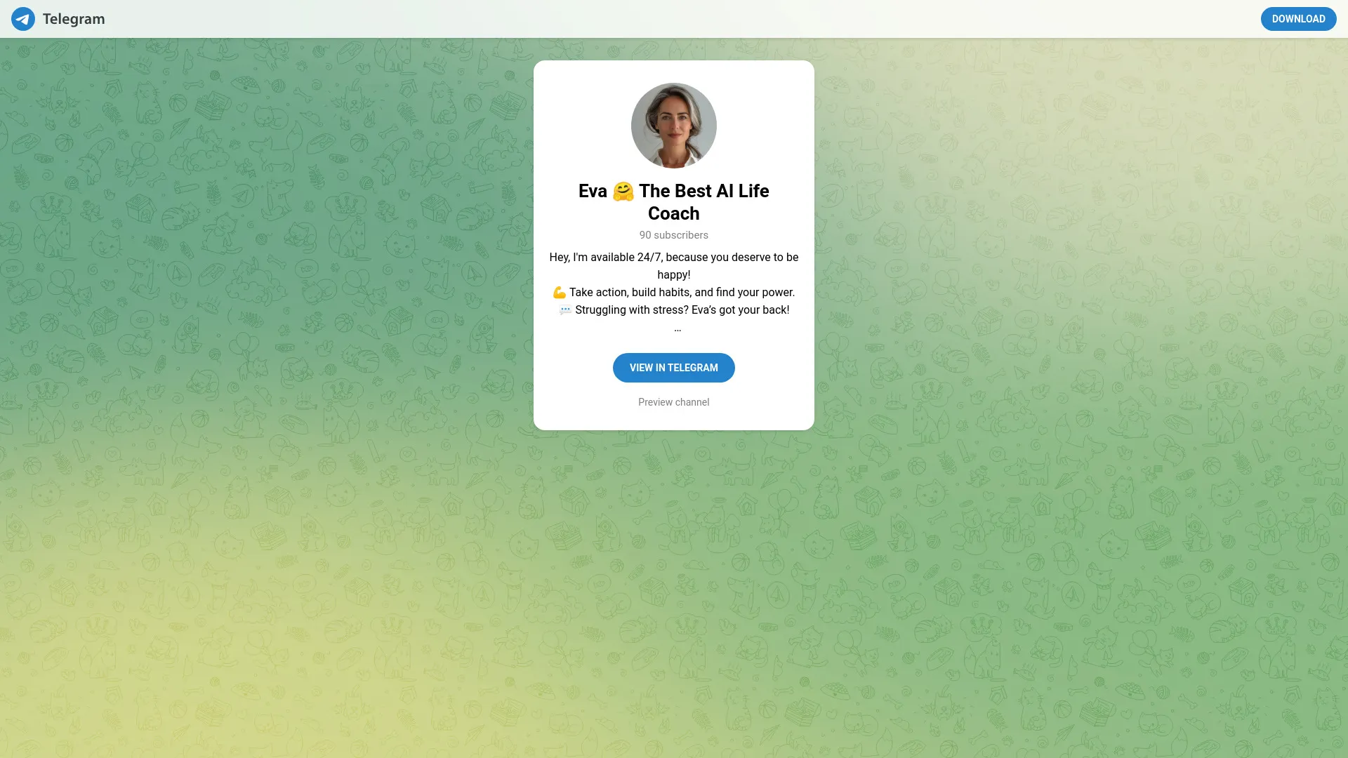 Eva, Your 24/7 AI Life Coach on Telegram