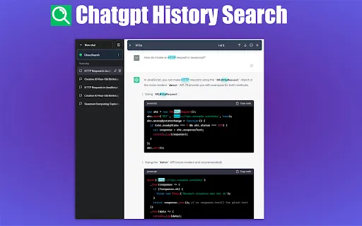 ChatGPT History Search