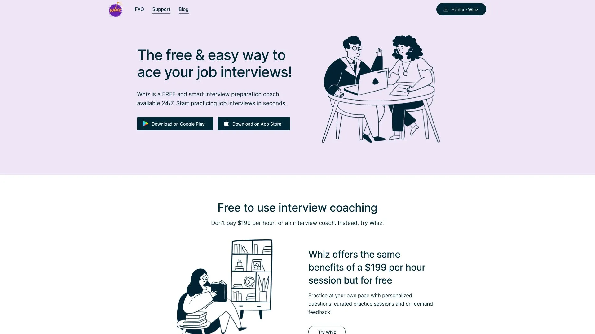 Whiz: AI Job Interview Prep