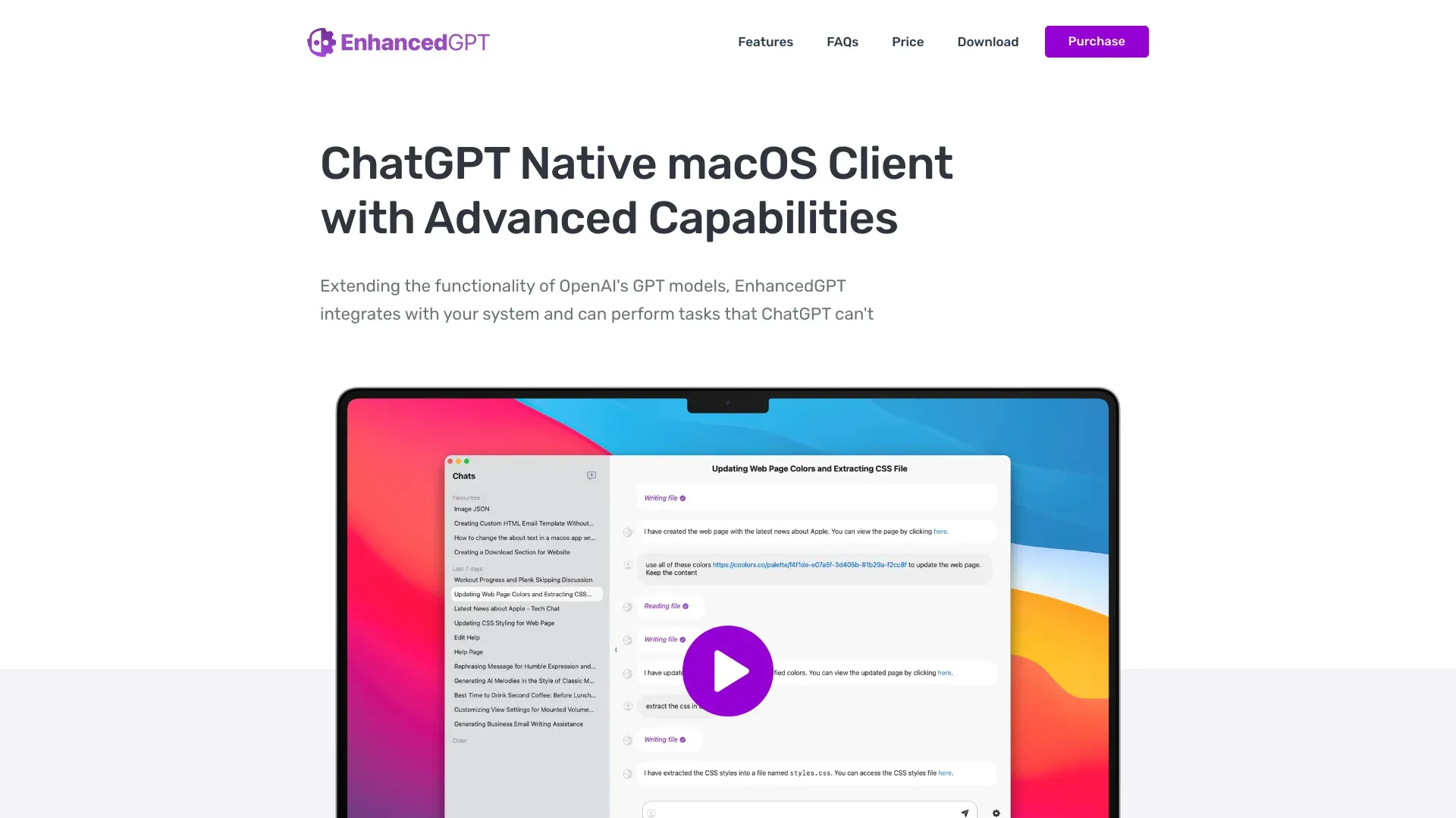 EnhancedGPT: macOS Client for ChatGPT