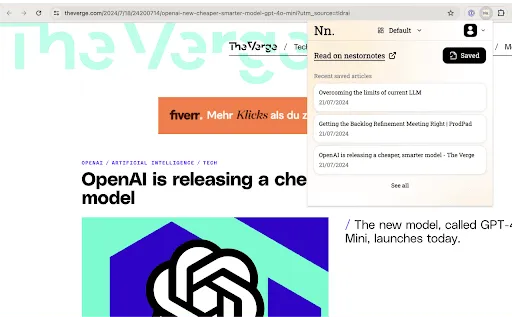 Nestornotes.com chrome extension