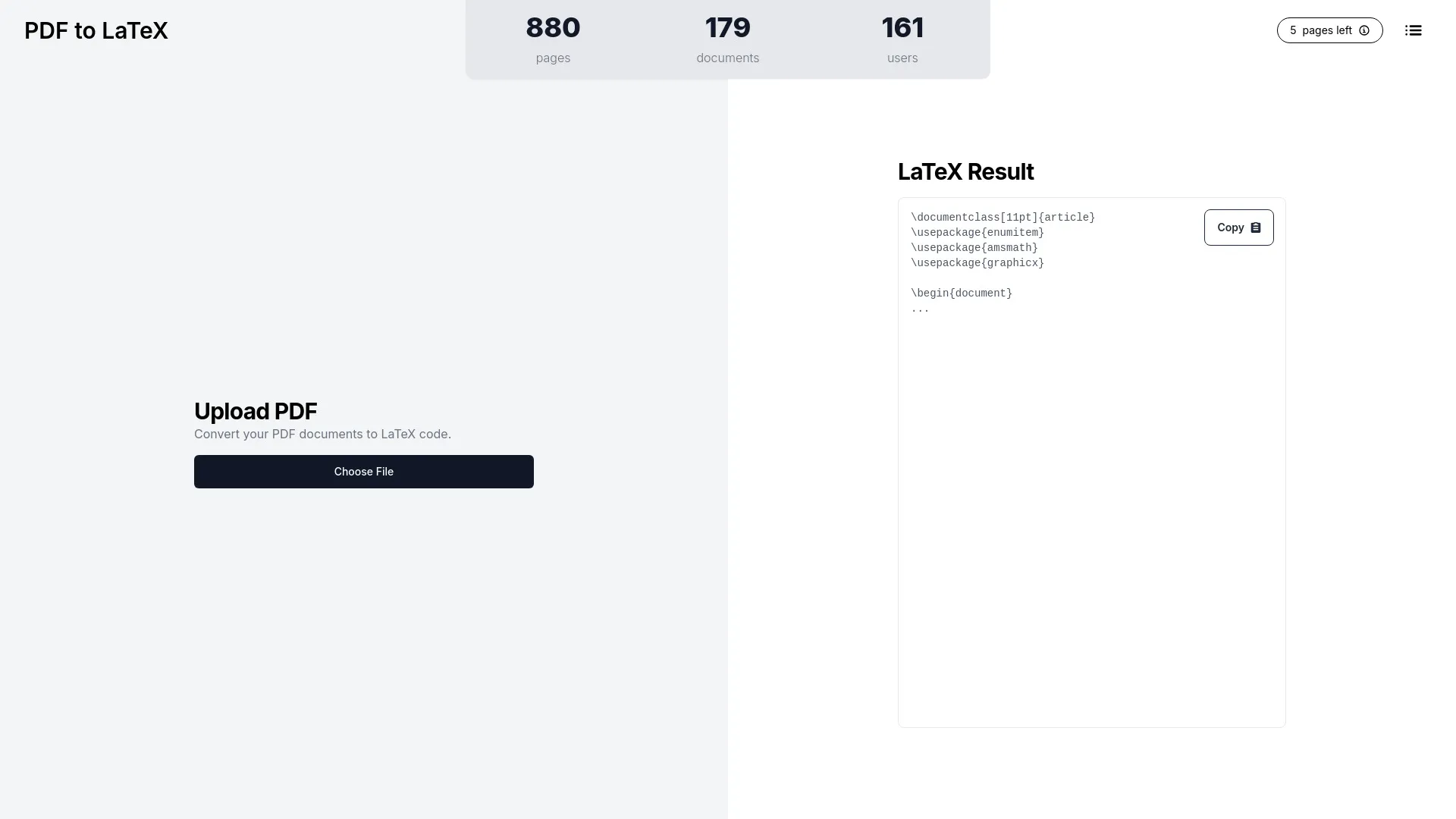 PDF to LaTeX