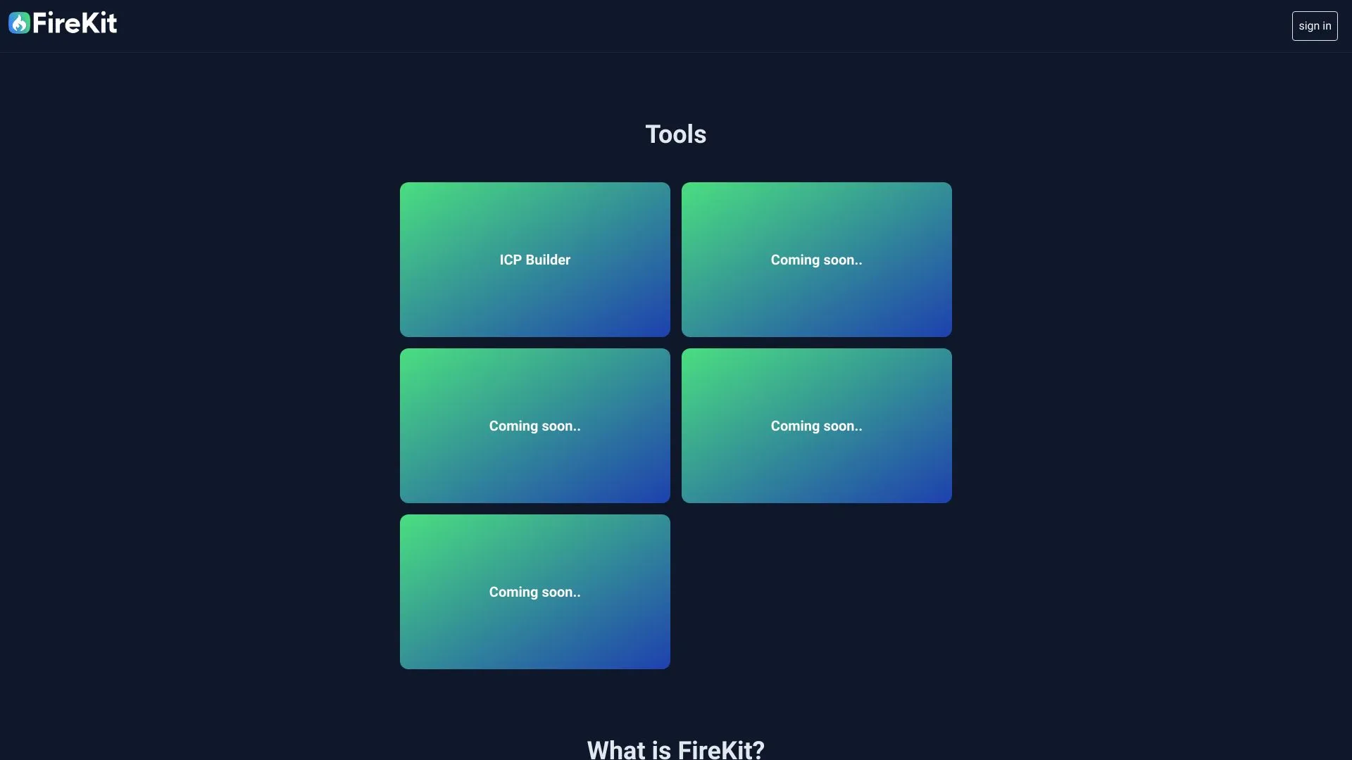 FireKit - ICP builder