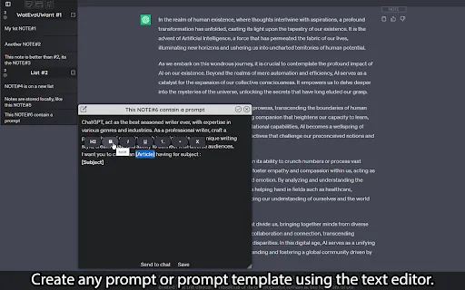 Notes for ChatGPT