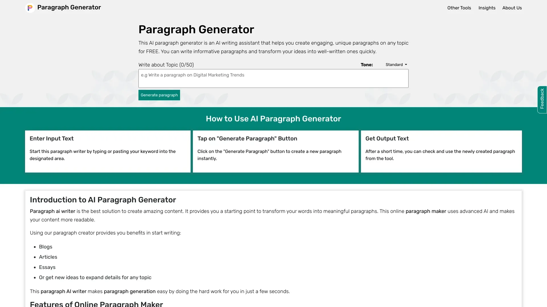 Paragraph Generator