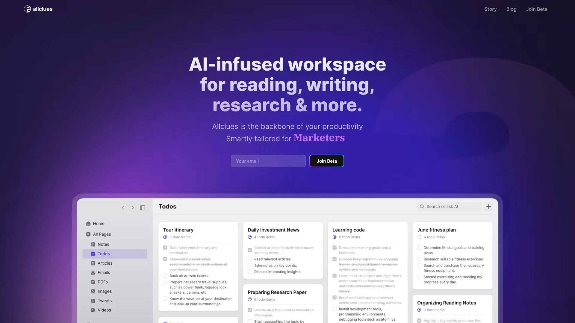 Allclues Web Beta