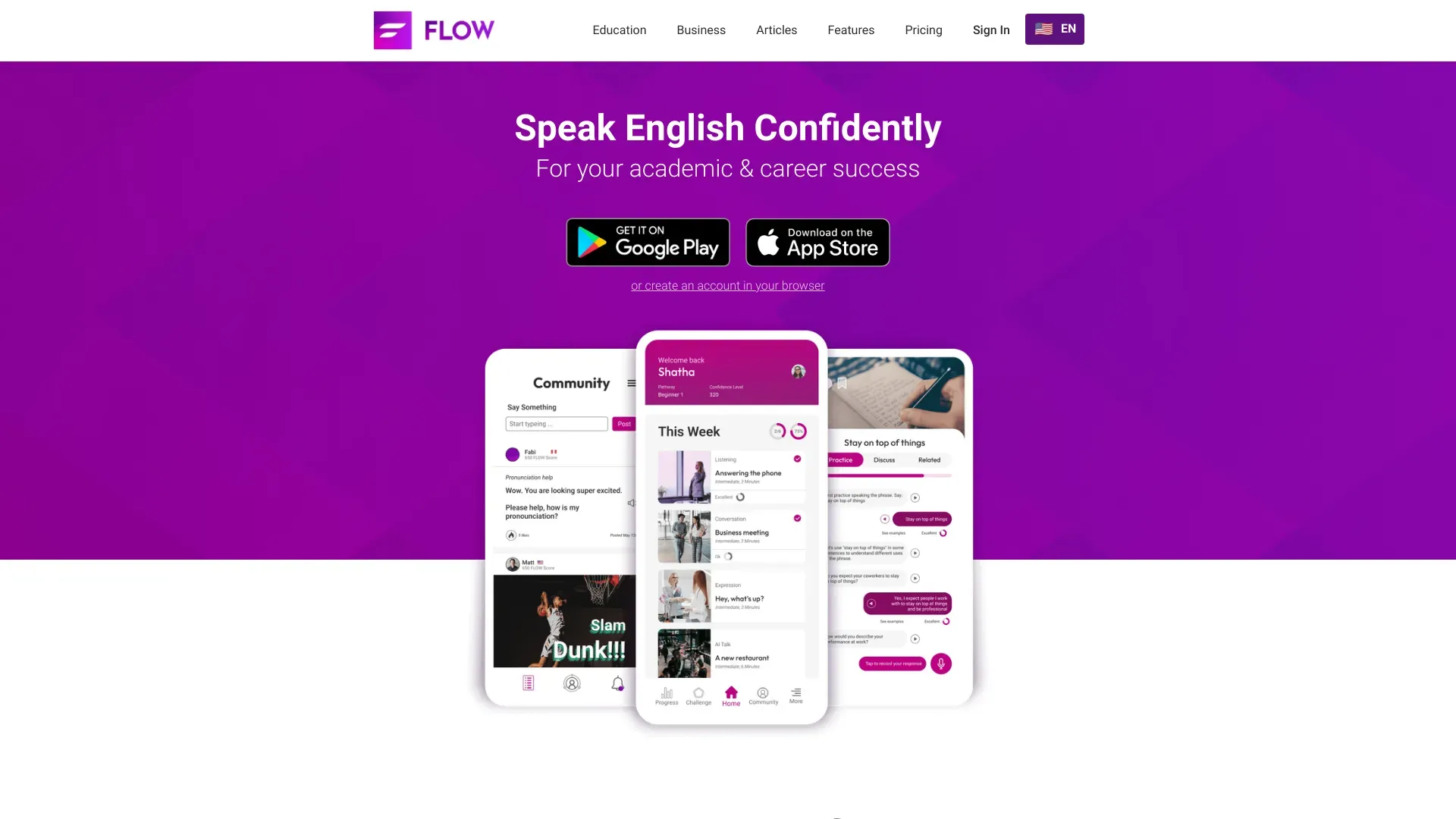FLOW Speak Learning Pathways