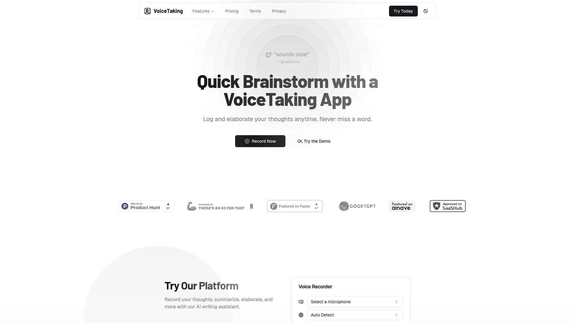 VoiceTaking