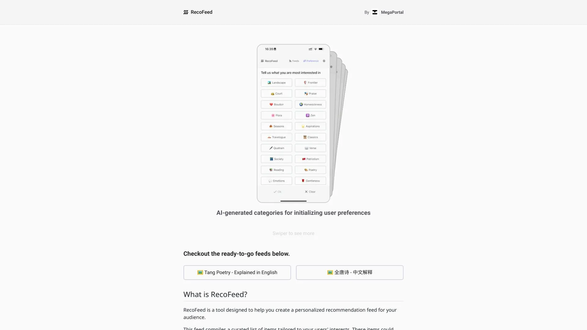 RecoFeed