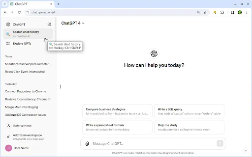 Searchable ChatGPT