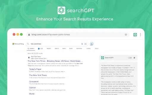 SearchGPT for Chrome
