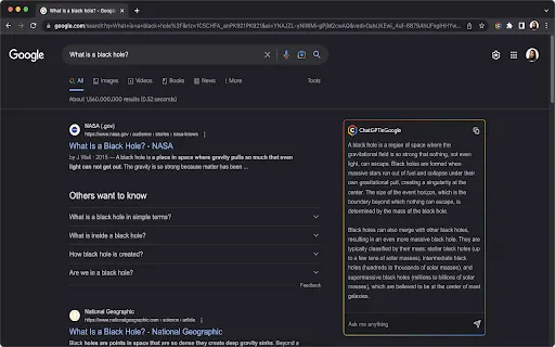ChatGPT in Google