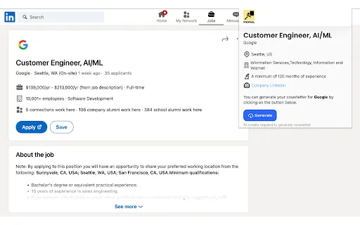 Cover Letter Generator by Propael