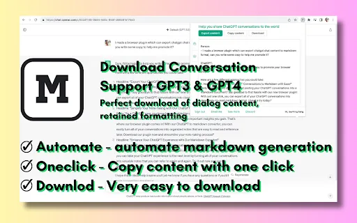 ChatGPT to Markdown