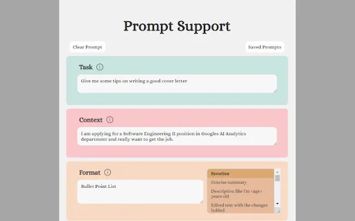 Prompt Support